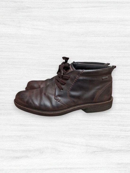 ECCO Gore-Tex Leather Chukka Boots Brown Waterproof Comfort Shoes EU 44 / US 11 main image 4